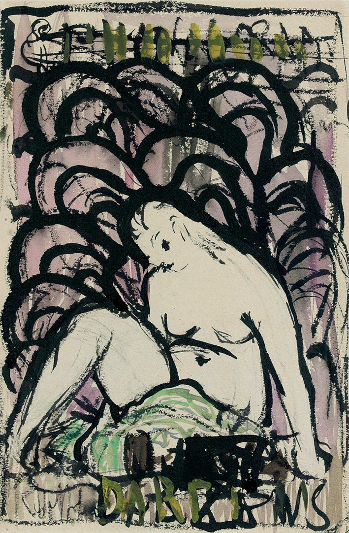  Edouard Vuillard —— PROJET D'AFFICHE POUR PHONOGRAPHIES PAR RODOLPHE DARZENS